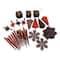 125ct. Chocolate Brown & Burnt Orange Shatterproof 4-Finish Christmas Ornaments